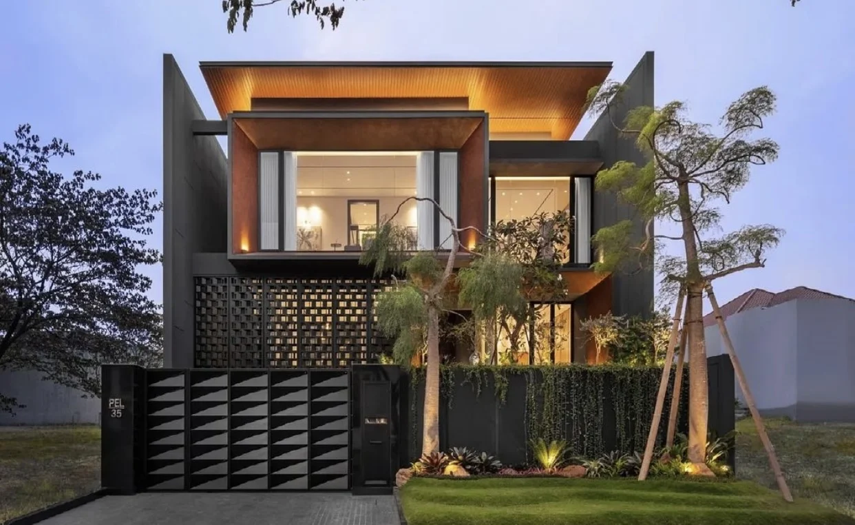 Biaya Desain Rumah Minimalis Elegan 2 Lantai 2 Kamar Ukuran 8x16 (Ilustrasi)