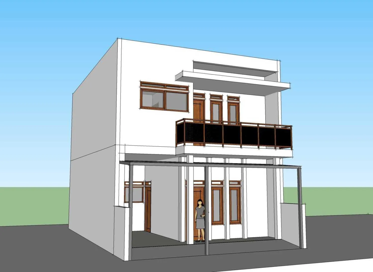 Desain Rumah Minimalis di Kampung yang Terlihat Cantik dan Mewah: 2 Lantai, 2 Kamar, Ukuran 5x8
