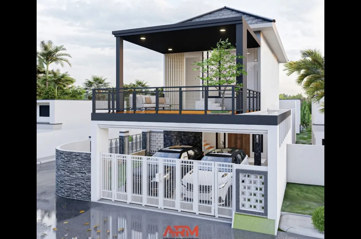 Desain Furniture Rumah Minimalis Elegan 2 Lantai 2 Kamar 4x5