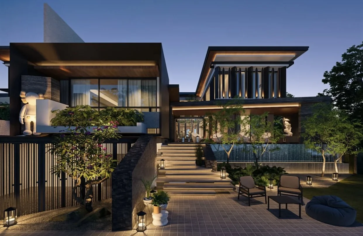 Biaya Desain Rumah Minimalis Elegan 2 Lantai 2 Kamar Ukuran 7x14
