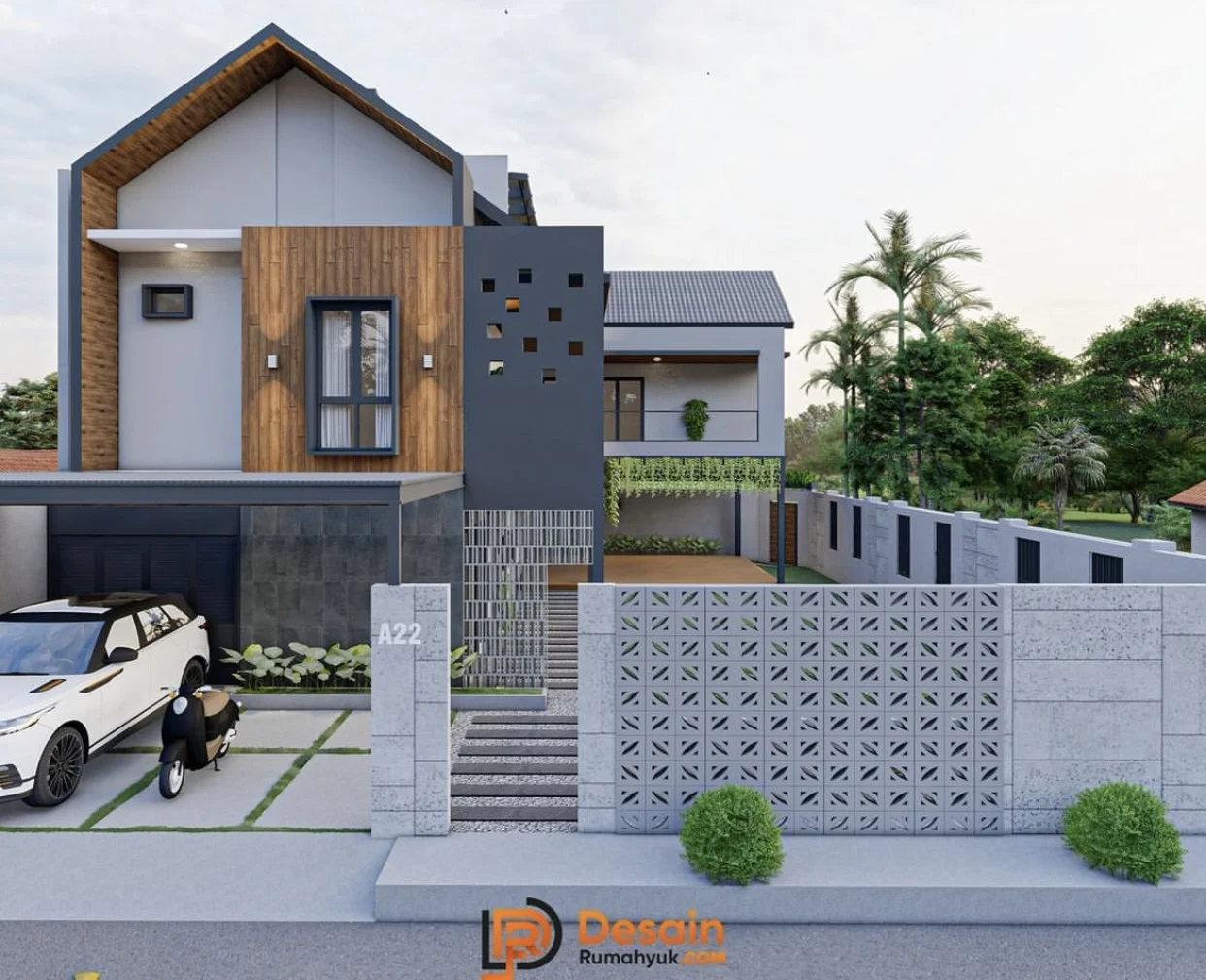 Biaya Desain Rumah Minimalis Elegan 2 Lantai 2 Kamar Ukuran 7x13