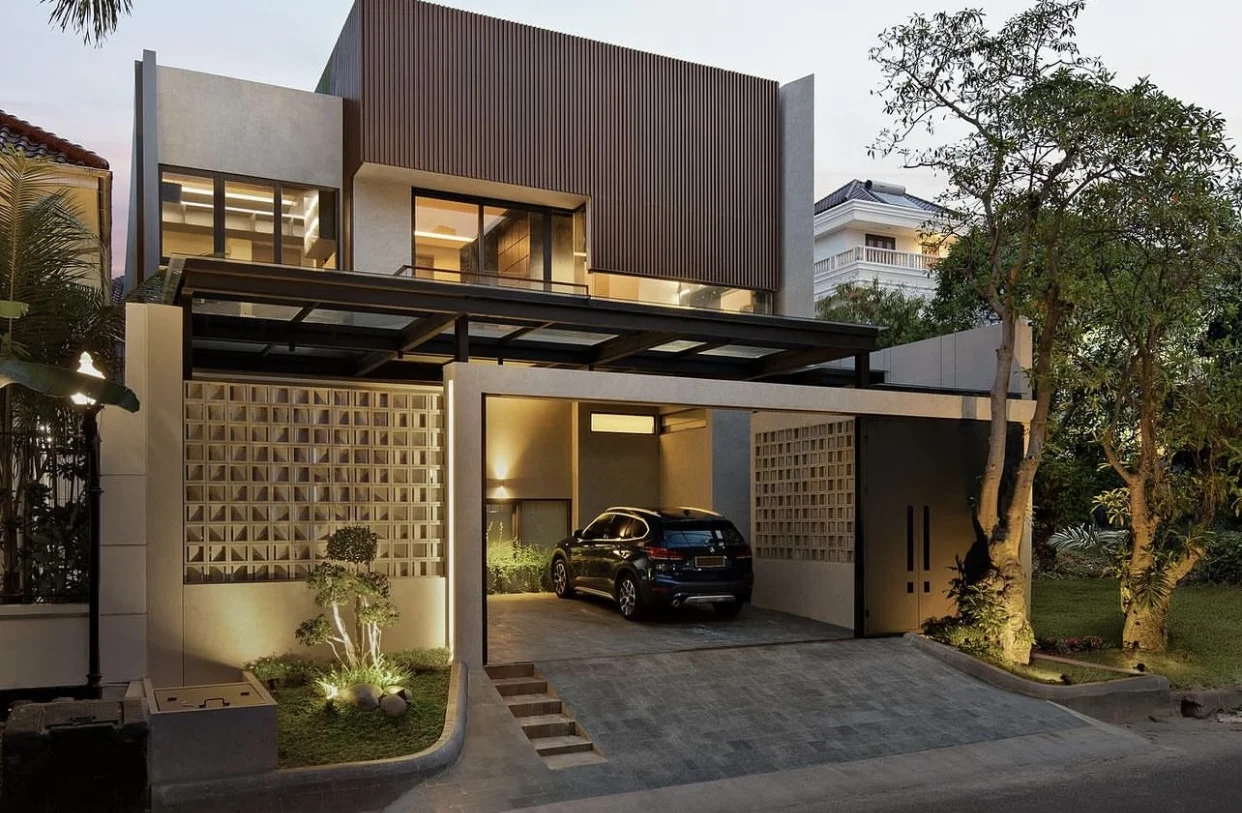 Biaya Desain Rumah Minimalis Elegan 2 Lantai 2 Kamar Ukuran 8x14