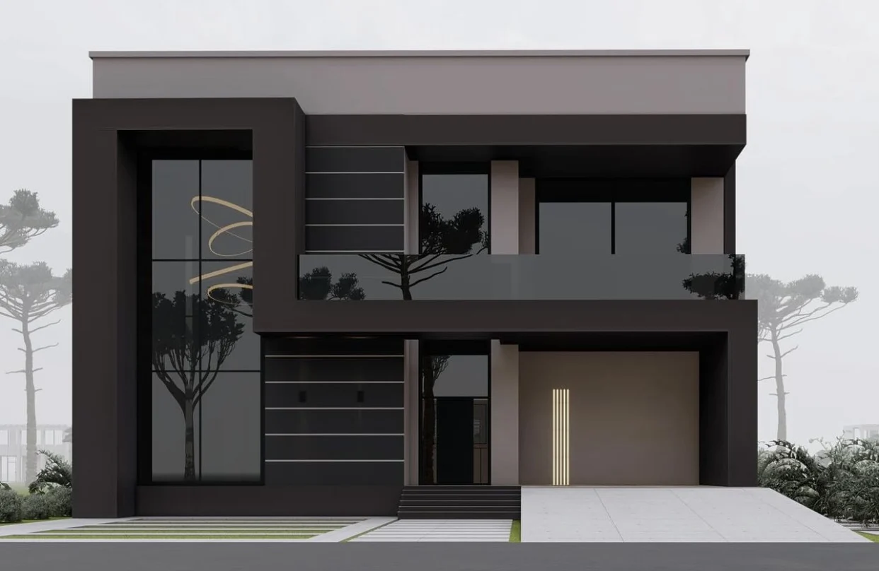 Desain Rumah Minimalis Elegan 2 Lantai 2 Kamar Ukuran 8x15