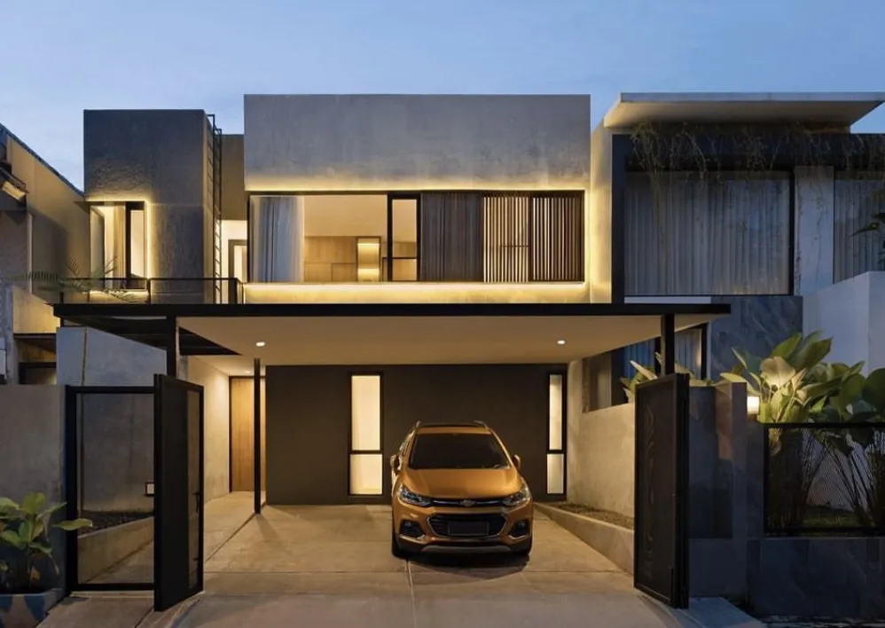 Desain Rumah Minimalis Elegan 2 Lantai 2 Kamar Ukuran 9x14 (Ilustrasi)