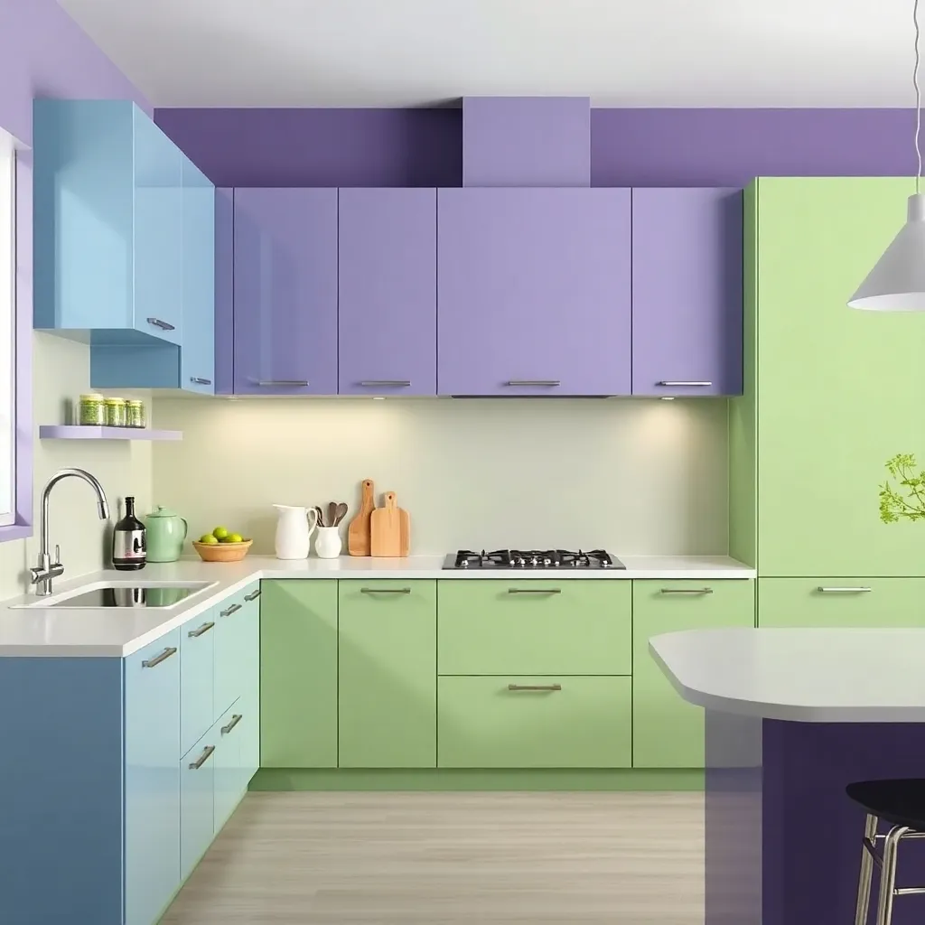 dapur dengan 3 kombinasi warna minimalis