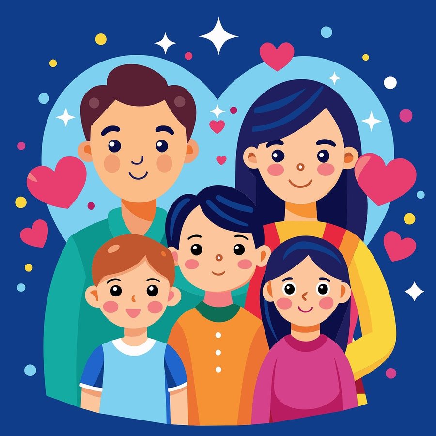 ai generated, family, parents, children, love, together, kids, people, family, family, family, family, family