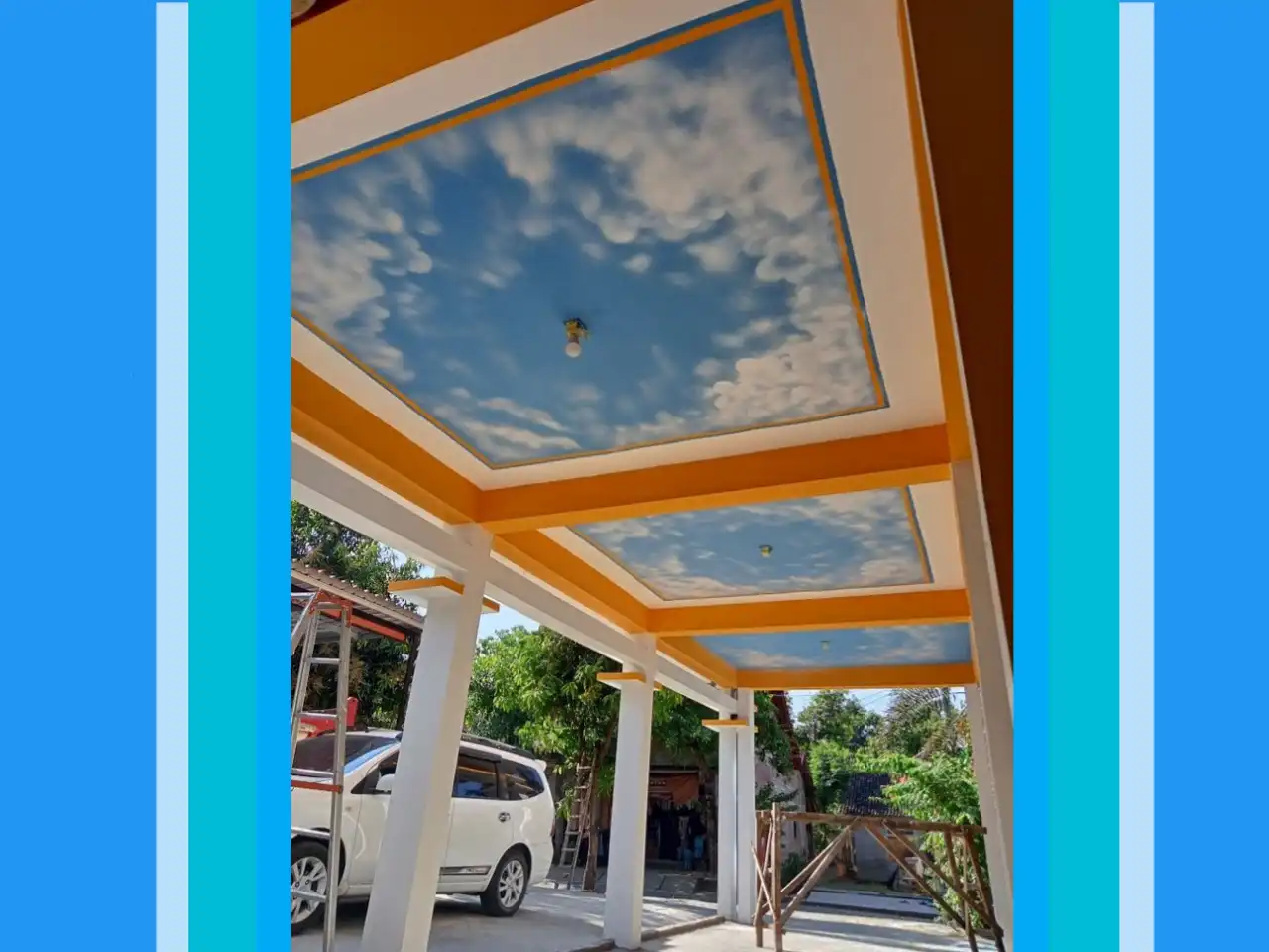 Cara Praktis Mempercantik Plafon Rumah dengan Wallpaper Motif Awan, Tanpa Renovasi Mahal (Ilustrasi)