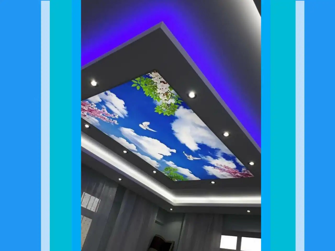 Motif Awan di Plafon Bertingkat, Ruangan Jadi Adem Banget! (Ilustrasi)